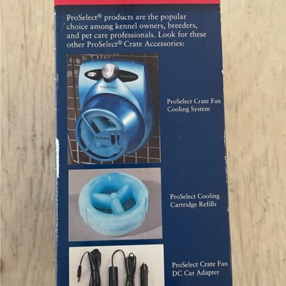 Pro Select Blue Quiet Battery Cool Pup Crate Fan